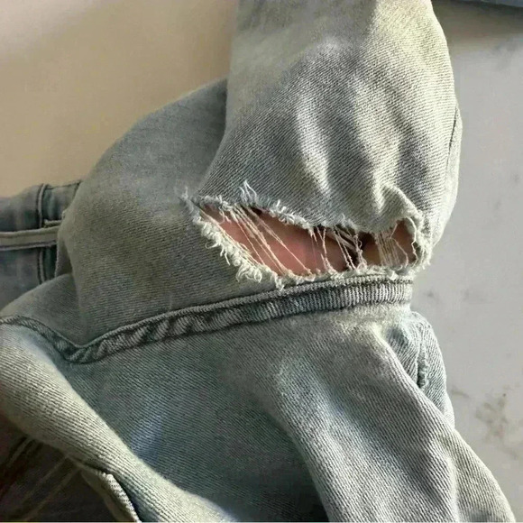 J.Crew 9" High Rise Light Denim Wash Toothpick Jeans w/ Hole Size 29-B18 - Picture 13 of 13